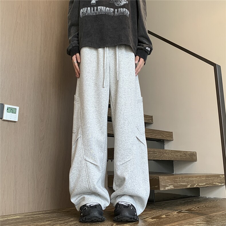 已出货2025年秋季新款宽松休闲卫裤男D329-QM756-P65-控88,男装休闲裤,电商D329