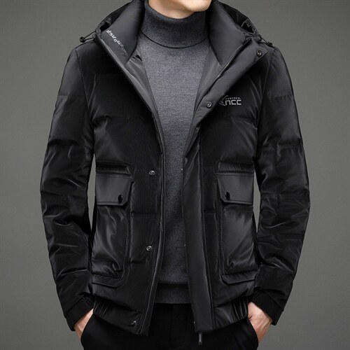 22冬季中青年男士时尚休闲90白鸭绒连帽羽绒服外套AJY82138-P275，男装羽绒服，电商B212（原钱塘6029）