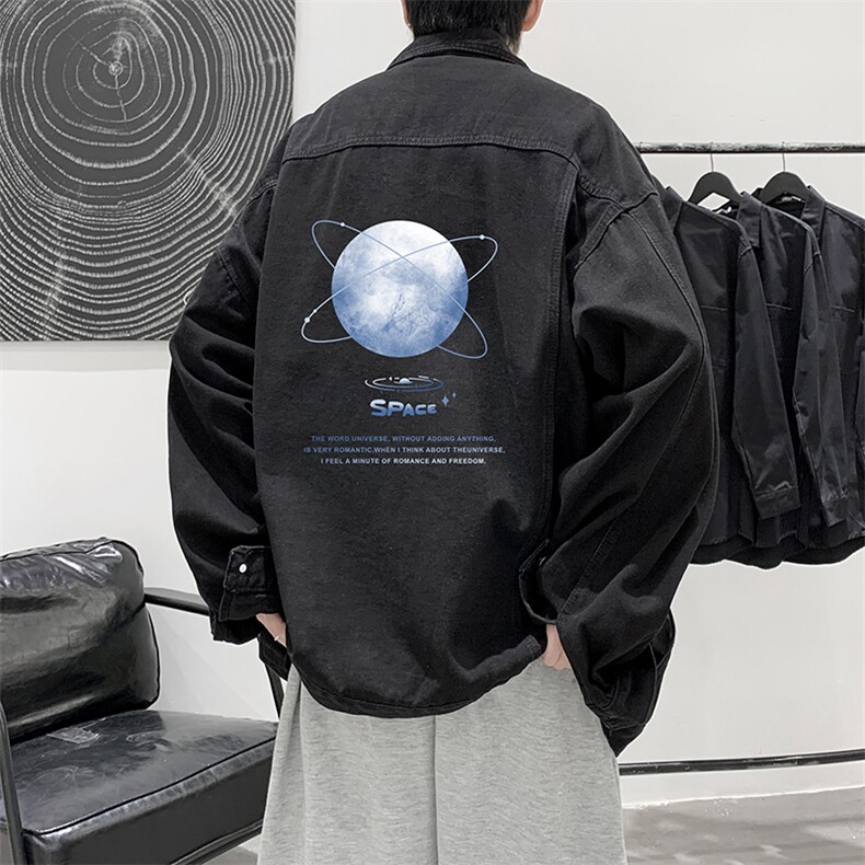 牛仔夹克男大码牛仔外套男茄克NJ77241-P60,男装夹克,电商A040