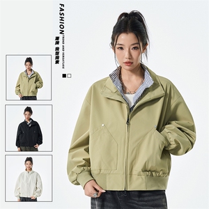 美式夹克潮牌宽松新款秋季复古百搭立领翻领外套JS5610-P78图片