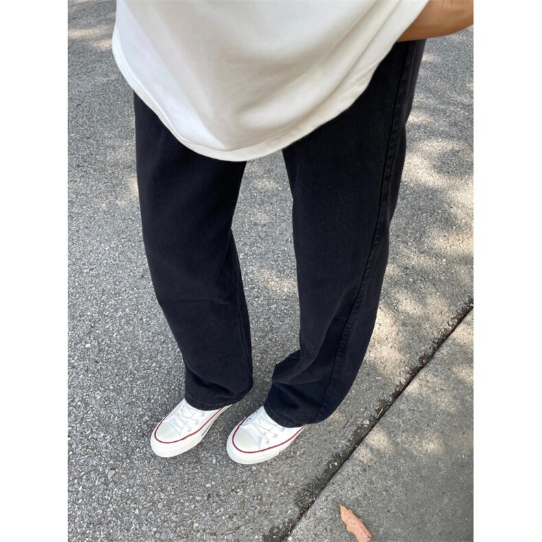 【有货】黑色修身直筒牛仔裤男美式高街cleanfit裤子N083HH-特P32,男装牛仔裤,星座1007（原301D）