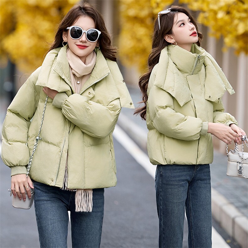 羽绒棉棉服女2024年冬季新款女装时尚休闲韩版连帽立领加厚棉服图片