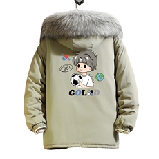 MM48207-P130冬季大毛领衣男士大码加厚袄男服砖墙，男装棉衣，电商A040A