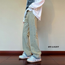 B2212022秋冬美式ins高街小众纯色百搭牛仔裤LK22079-P60控78，男装牛仔裤，电商B221