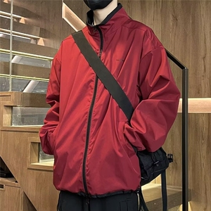 春秋新款两面穿休闲男外套宽松运动痞帅男装时尚夹克GAA69 P58图片