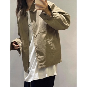 特律工装夹克男秋季美式复古翻领棒球服巴恩风外套 JHt19图片