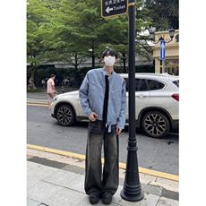 【有货】冰川蓝立领外套男高级感痞帅春秋工装夹克JK7703LL-特P65，男装夹克，星座1007（原301D）