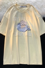 T恤潮流圆领男港风印花2024新款百搭休闲时尚DS-B299-5105P45控69，男装T恤，电商A061-1