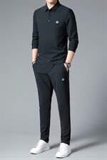 SXL9637秋季2023年新款男士长袖长裤修身休闲时尚卫衣套装P160，男装休闲套装，电商B360