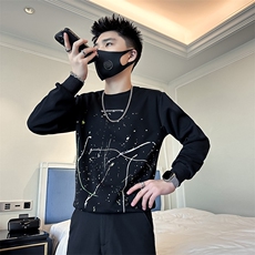 痞帅高级感卫衣外套男印花社会小伙店主风潮牌301C-WY39-P58控78，女装短外套，星座301C（原B323）