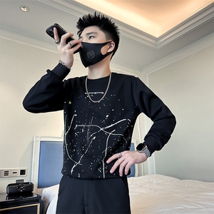 痞帅高级感卫衣外套男印花社会小伙店主风潮牌301C-WY39-P58控78图片