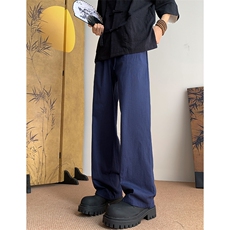 8XL-M特大码肌理感冰丝薄款休闲裤长裤男宽松百搭情侣裤K919P58，男装休闲裤，电商D206-1