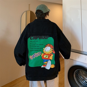 2023新款春咖啡猫高街外套男潮牌ins夹克高级感衣服JK711-P68