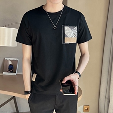 夏季2025新款短袖T恤男潮牌印花半袖男装上衣A313-5806-P48，男装T恤，电商A313