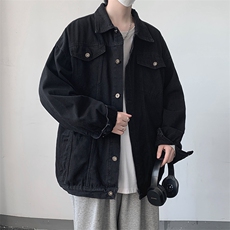牛仔夹克男大码牛仔外套男茄克NJ77099-P60加绒款-P75，男装夹克，电商A040