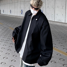 小众cleanfit垫肩行政夹克2024高级感飞行员外套男春秋W6024-P60，男装夹克，星座412-2