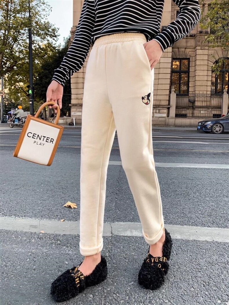 加绒卫裤休闲，女装休闲裤，雪儿诱惑
