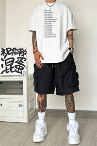 抖音品质潮流工装机能短裤宽松大口袋五分裤B315-K23299-p45控58图片