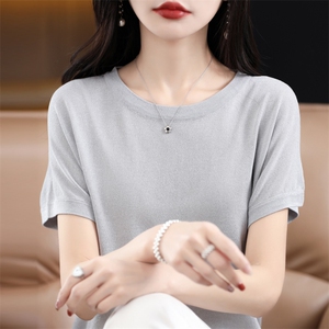 短袖t恤女2025新款夏季薄款宽松显瘦打底上衣小衫图片