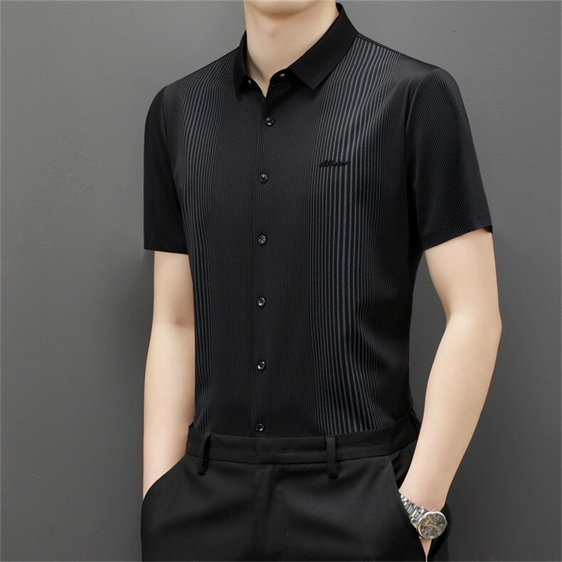 ZMS-B8933男式2023年夏季新款衬衫男短袖翻领休闲衬衣P70,男装衬衫,电商B360