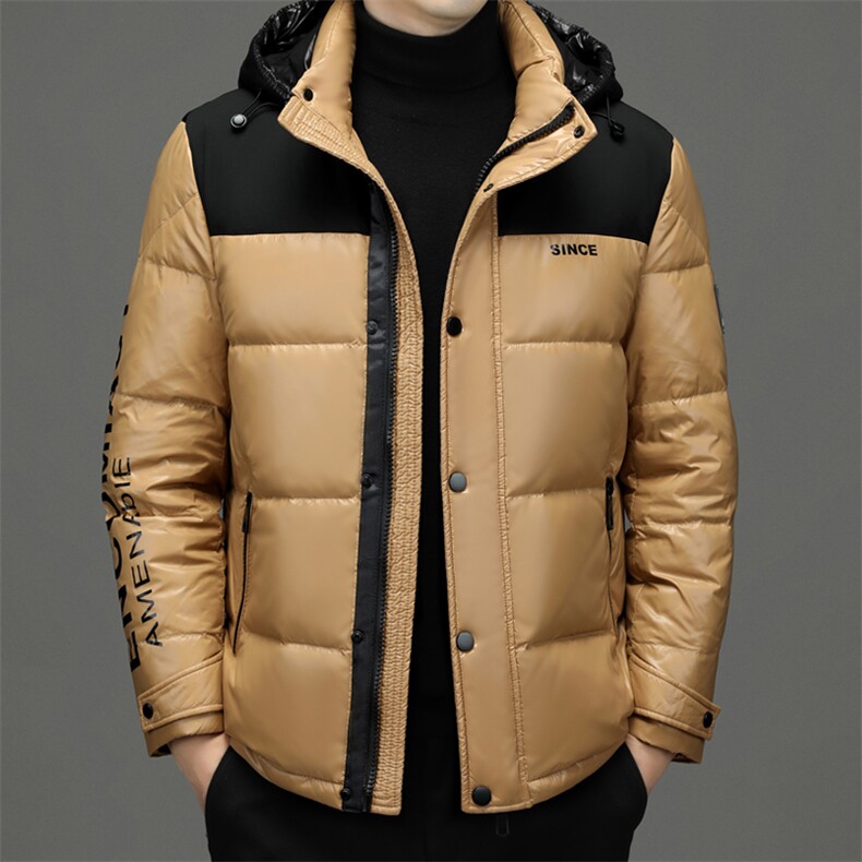 羽绒服男装2023新款可拆卸帽中年男士商务休闲冬季保暖加厚外套，男装羽绒服，电商B212（原钱塘6029）