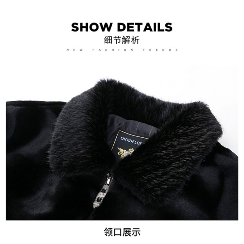 秋冬男士加厚御寒保暖防金貂绒皮草外套短款时尚男装水貂冬季上衣,男装夹克,钱塘6003（原4033）
