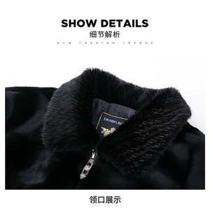 秋冬男士加厚御寒保暖防金貂绒皮草外套短款时尚男装水貂冬季上衣图片