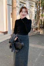 2026年春季新款高级感毛呢时尚套头马甲三件套装女气质套裙，女装套装/套裙，艾米莉亚