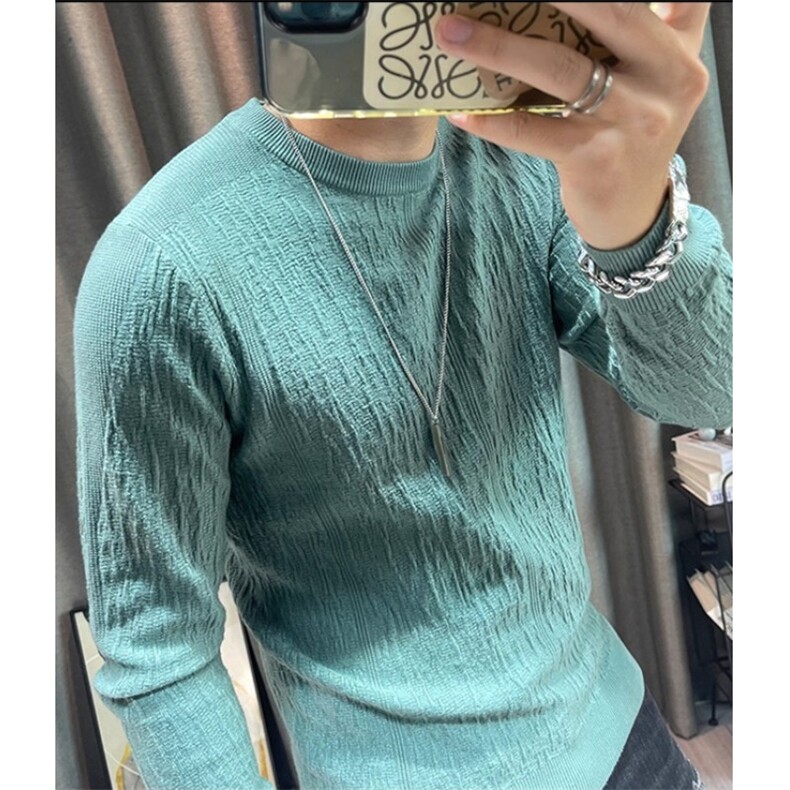 长袖针织衫男士秋冬底裤针织衫男士版简易弹力紧身针织衫M630，男装针织衫/毛衣，星座1116A（原606A-3）