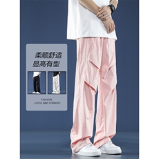 冰丝速干设计感高级感夏季薄款高街速干休闲裤K030-特批-25，男装休闲裤，星座718-1