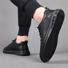 X4735-165韩版时尚低帮系带潮流板鞋牛皮潮鞋休闲皮鞋，男鞋皮鞋，星座1407-3