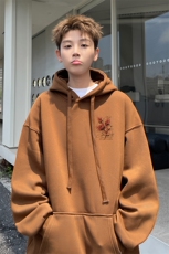 已注册/华棉春秋外景重磅复古宽松连帽卫衣男WY00724/P45加绒P50，男装卫衣，电商B316