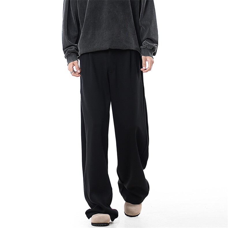 A408-24K86061-P55-X79-M-3XL 秋冬款宽松美式hiphop垂感直筒长裤图片