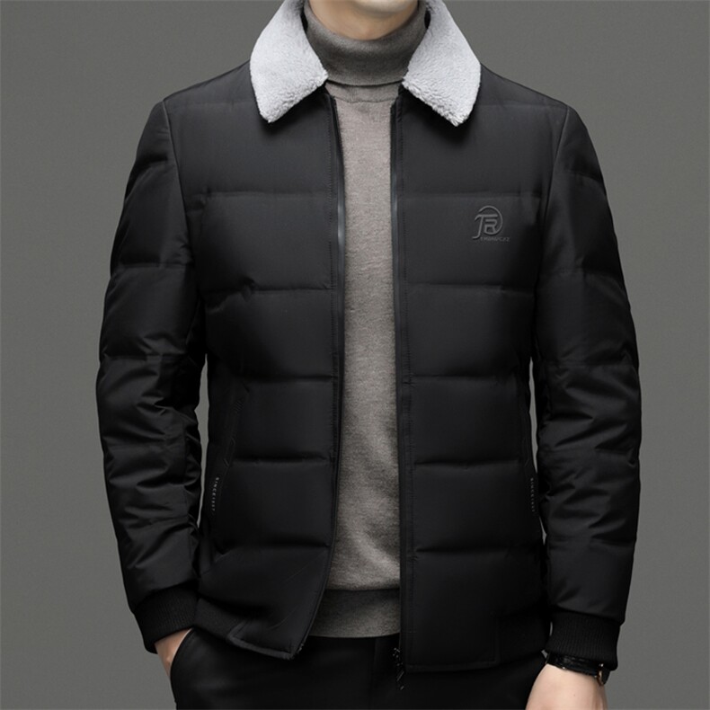 CG72801钱塘2020-2冬季厚款商务休闲中年男士毛领羽绒服P195,男装羽绒服,钱塘207-2