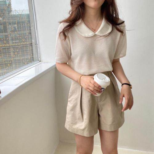 韩系娃娃领上衣，其它，土布鱼