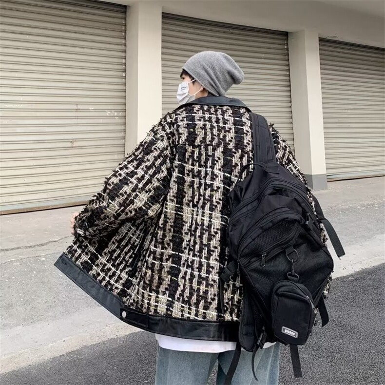 小香风外套男春秋款美式编织小香风高街潮Y804P75,男装夹克,星座1116-2