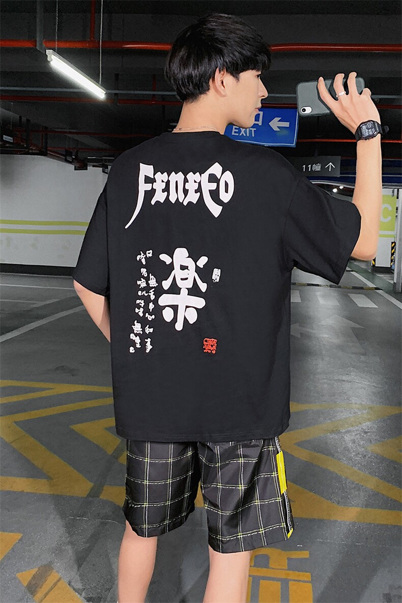 运动套装男韩版潮流夏季新款男士青少年短袖t恤潮两件套DS785T,男装T恤,电商A102
