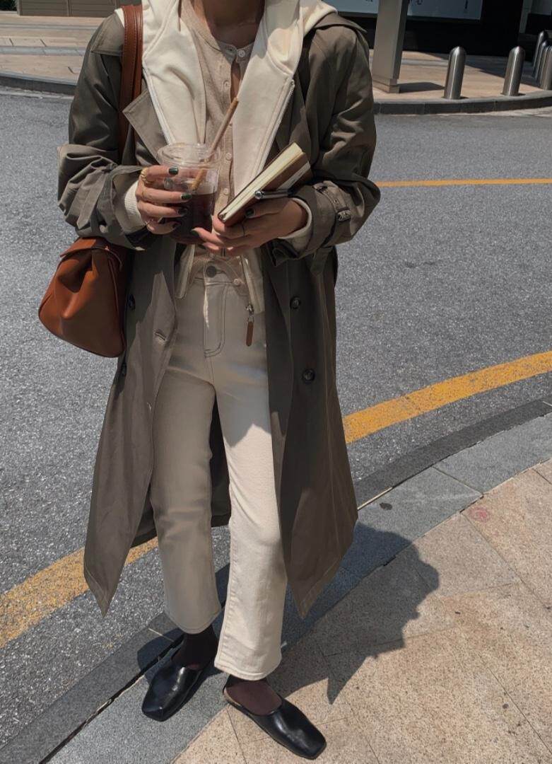 现货两件套风衣可脱卸韩系，女装风衣，MJJ