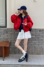 现货-双面穿红蓝外套休闲时尚203-9506-P155-K218，女装短外套，浪娴服饰