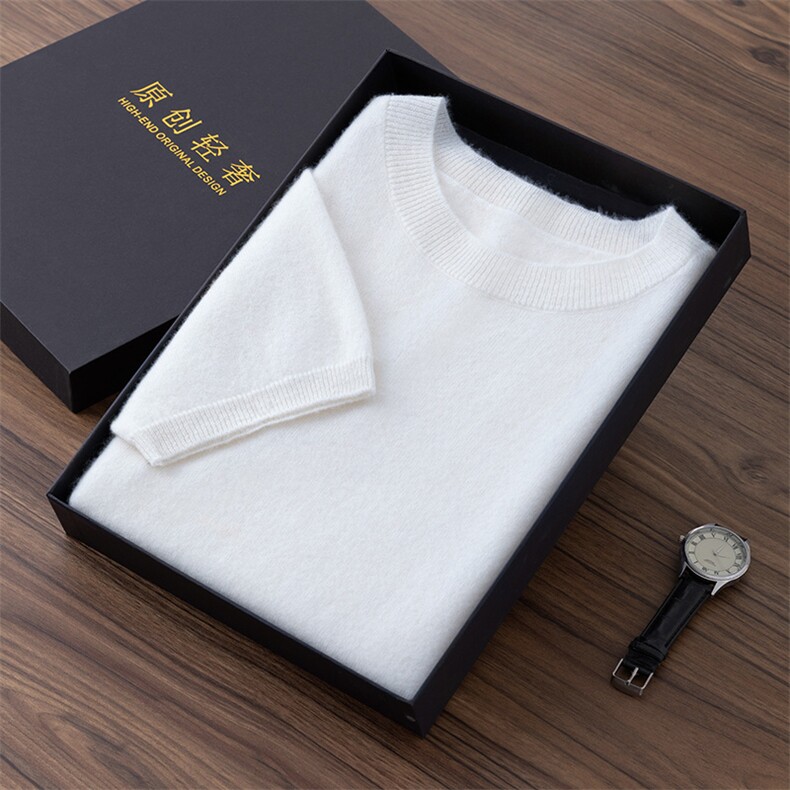 男士毛衣秋冬季新款舒适潮流时尚百搭宽松衫，男装羊绒套衫，宏杨羊绒