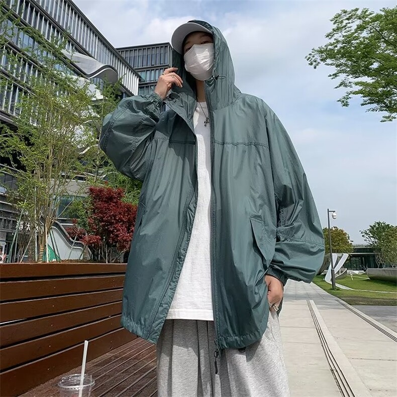 防晒衣男夏季薄款日系户外轻薄透气外套潮牌连帽防晒服118P40,男装防晒衣,星座410-2
