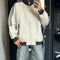 抖音得物高品质美式高街重磅结构设计拼接织带立领卫衣外套CM42，男装卫衣，电商A486