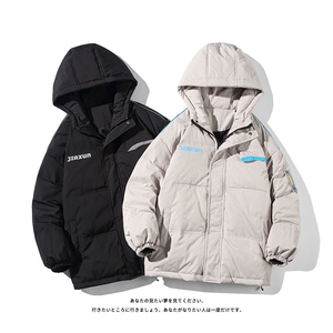 港风ins羽绒服男女同款带帽字母印花白鸭绒 Y5813-P190【特价】图片