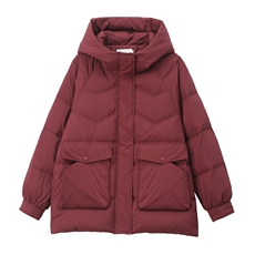 2025年冬季新款简约大码显瘦棉服现货，女装棉衣/棉服，婷思杰（原婷想服饰）