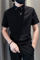 2025夏季新款短袖T恤翻领Polo衫刺绣设计25089-P48，男装T恤，电商D342