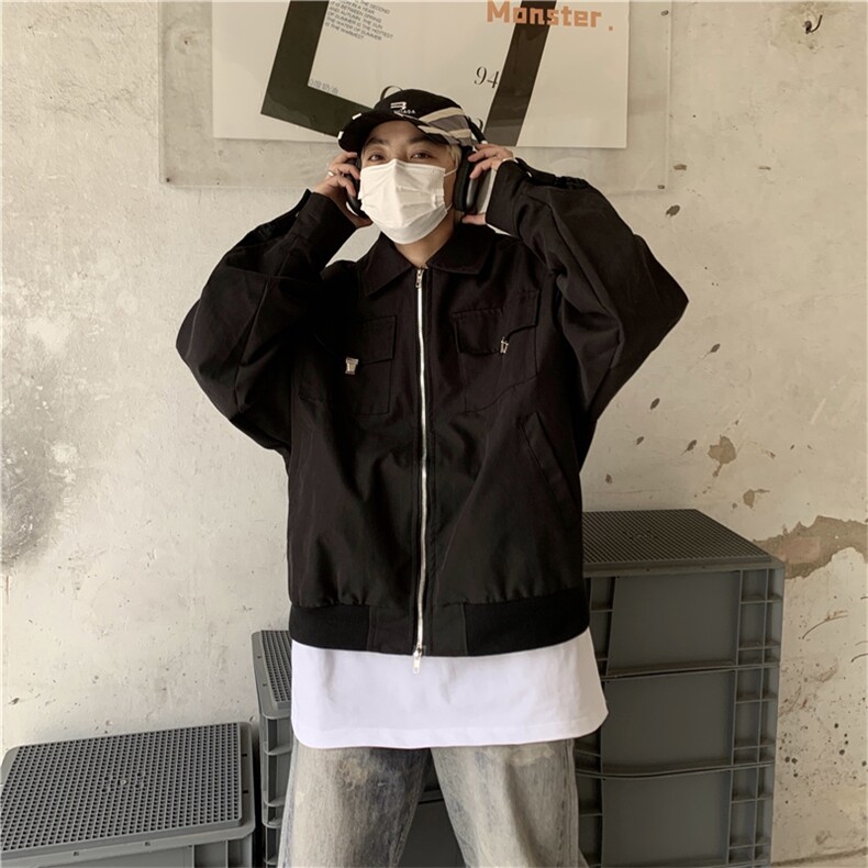 夹克男韩版潮流休闲宽松工装外套港风潮牌春秋季上衣JK06593-P65,男装夹克,星座308B-1