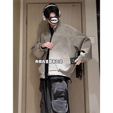 春季新款港风美式潮流痞帅短款立领飞行员夹克XZ213-JK1001-P70，男装夹克，星座213