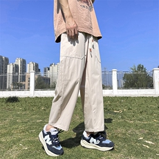 日系百搭户外运动裤子夏季薄款潮牌宽松直筒休闲九分裤K7140-P37，男装休闲裤，星座512-3