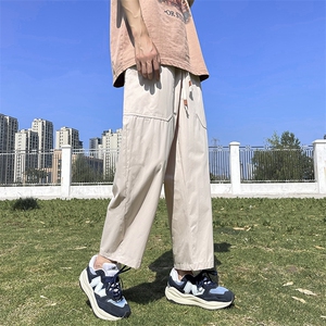 日系百搭户外运动裤子夏季薄款潮牌宽松直筒休闲九分裤 K7140-P37图片