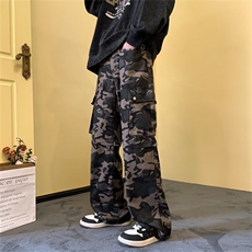 新款男士迷彩工装裤户外运动全棉多袋休闲裤B7101P46，男装休闲裤，星座1116-2